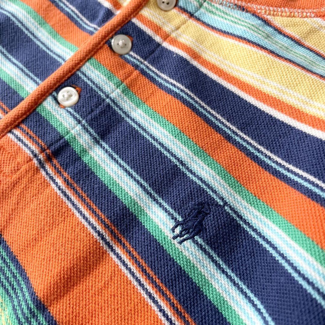 ラルフローレン 現行 ヘンリーネックティー L マルチカラー