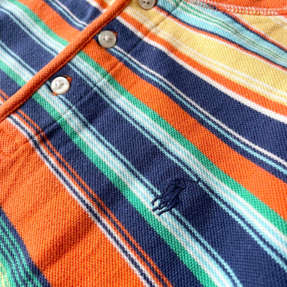 ラルフローレン 現行 ヘンリーネックティー L マルチカラー