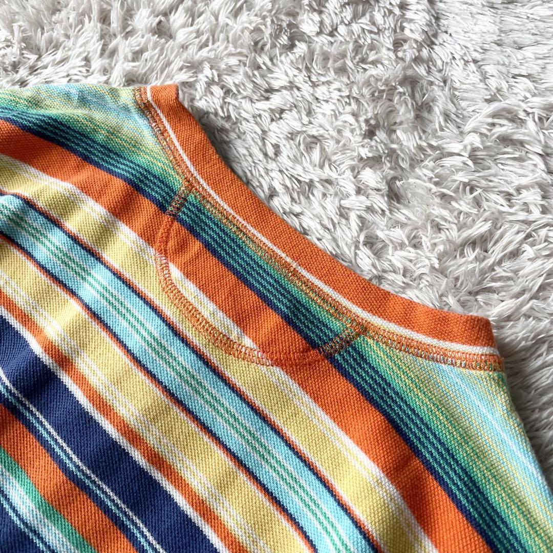 ラルフローレン 現行 ヘンリーネックティー L マルチカラー