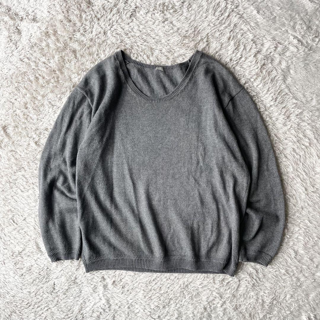 マーガレットハウエル 美品 コットンウールニット F グレー