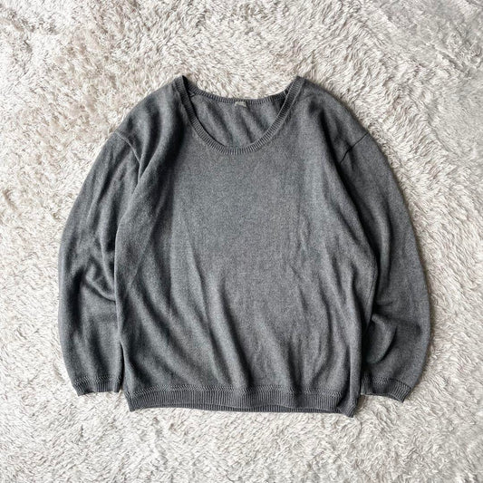 マーガレットハウエル 美品 コットンウールニット F グレー