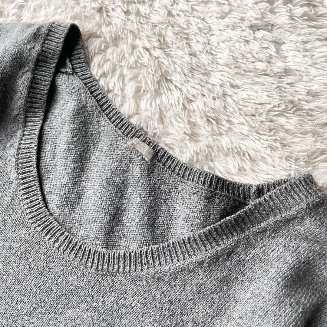 マーガレットハウエル 美品 コットンウールニット F グレー