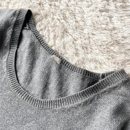 マーガレットハウエル 美品 コットンウールニット F グレー