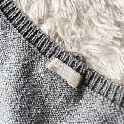 マーガレットハウエル 美品 コットンウールニット F グレー