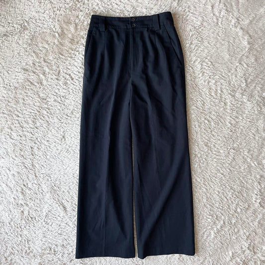 プラージュ 美品 PLAGE レーヨン ワイドパンツ 34 ネイビー