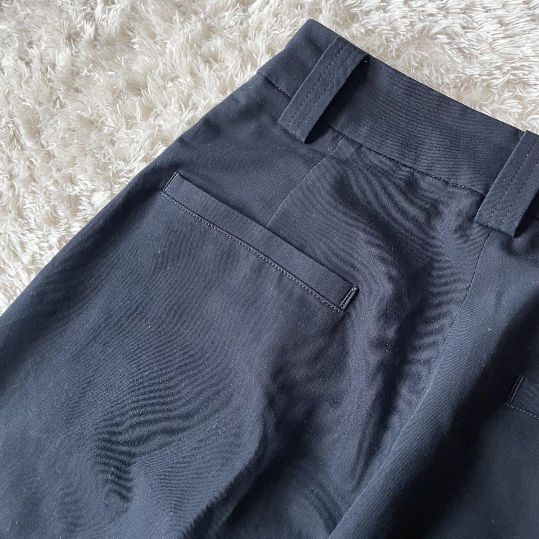 プラージュ 美品 PLAGE レーヨン ワイドパンツ 34 ネイビー