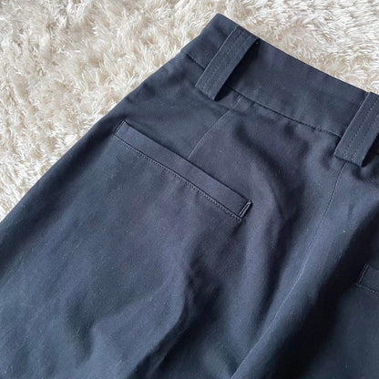 プラージュ 美品 PLAGE レーヨン ワイドパンツ 34 ネイビー