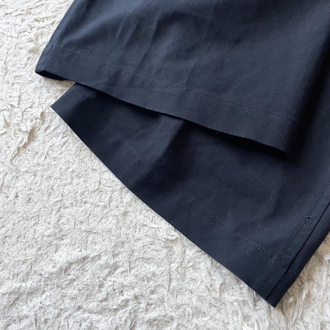 プラージュ 美品 PLAGE レーヨン ワイドパンツ 34 ネイビー