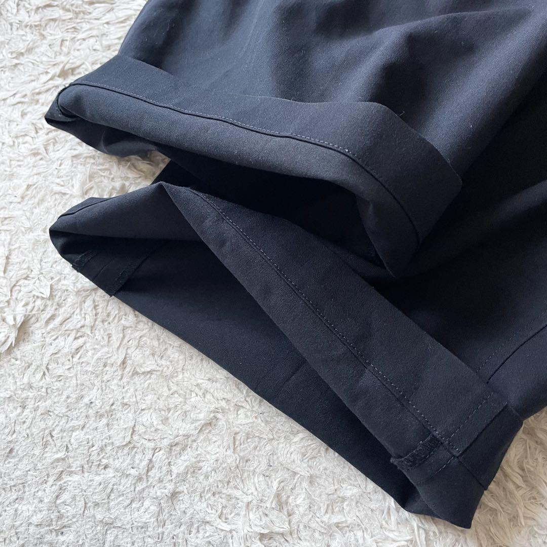 プラージュ 美品 PLAGE レーヨン ワイドパンツ 34 ネイビー