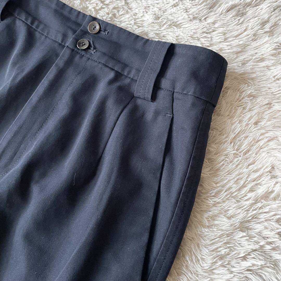 プラージュ 美品 PLAGE レーヨン ワイドパンツ 34 ネイビー