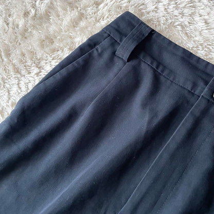 プラージュ 美品 PLAGE レーヨン ワイドパンツ 34 ネイビー