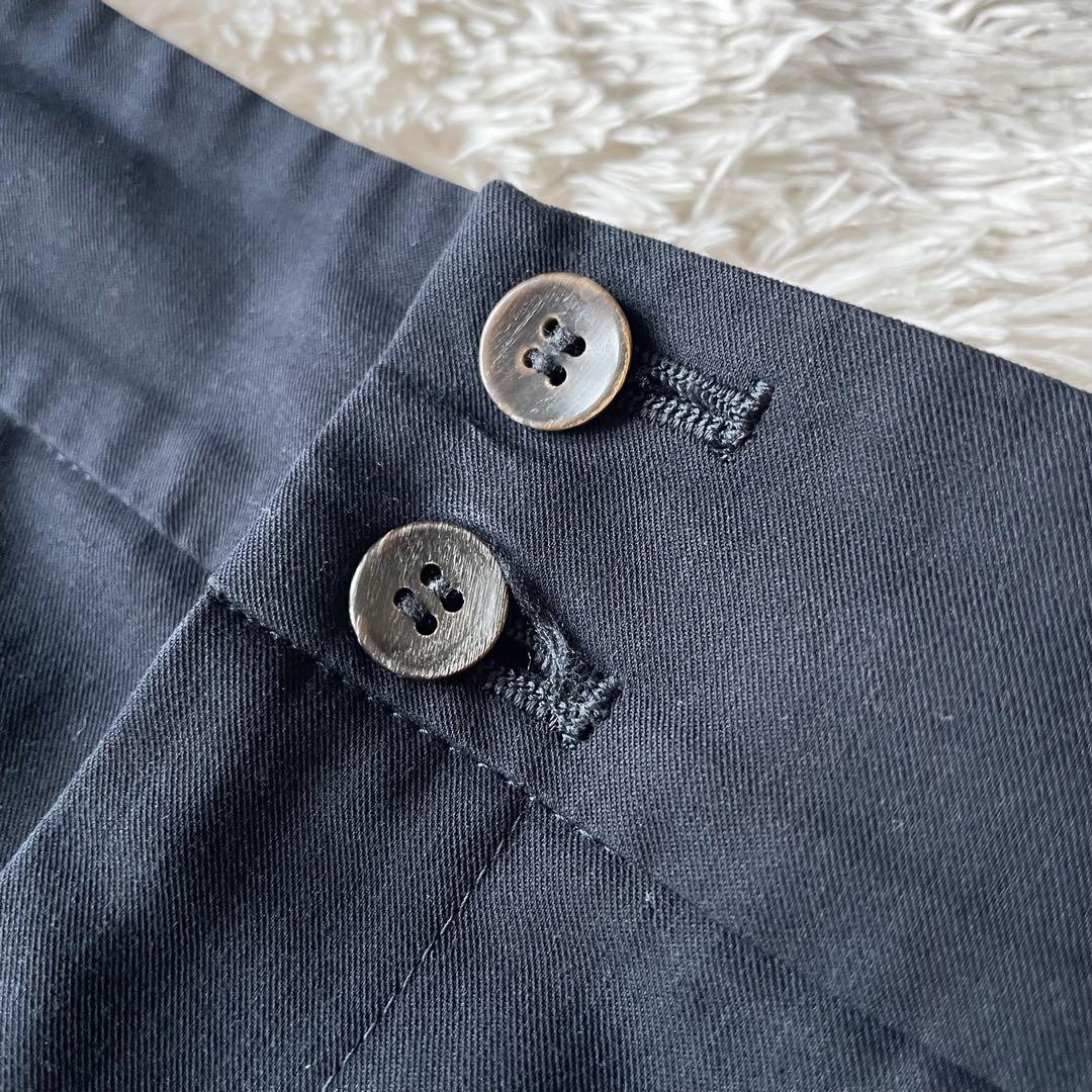 プラージュ 美品 PLAGE レーヨン ワイドパンツ 34 ネイビー