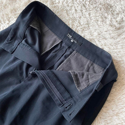 プラージュ 美品 PLAGE レーヨン ワイドパンツ 34 ネイビー