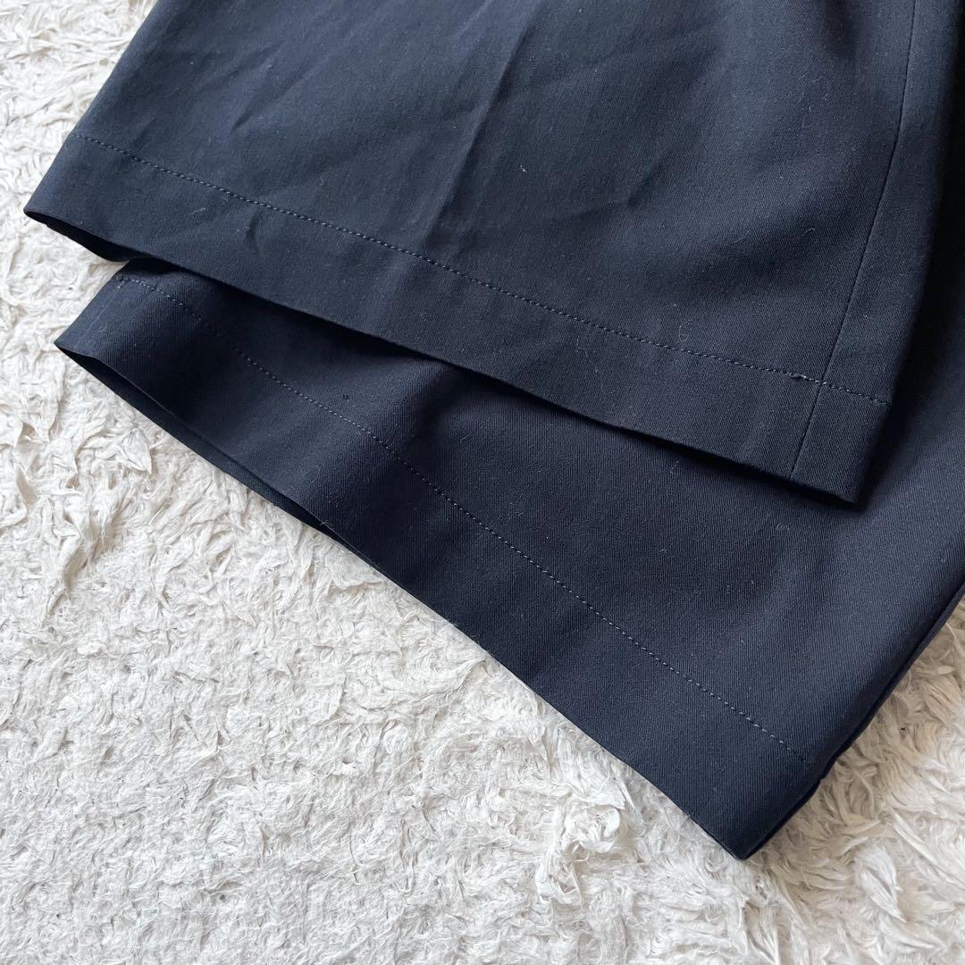 プラージュ 美品 PLAGE レーヨン ワイドパンツ 34 ネイビー