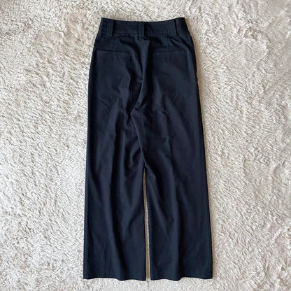 プラージュ 美品 PLAGE レーヨン ワイドパンツ 34 ネイビー