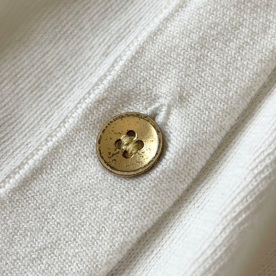 イエナ 美品 IENA コットンニットカーディガン F アイボリー 金ボタン