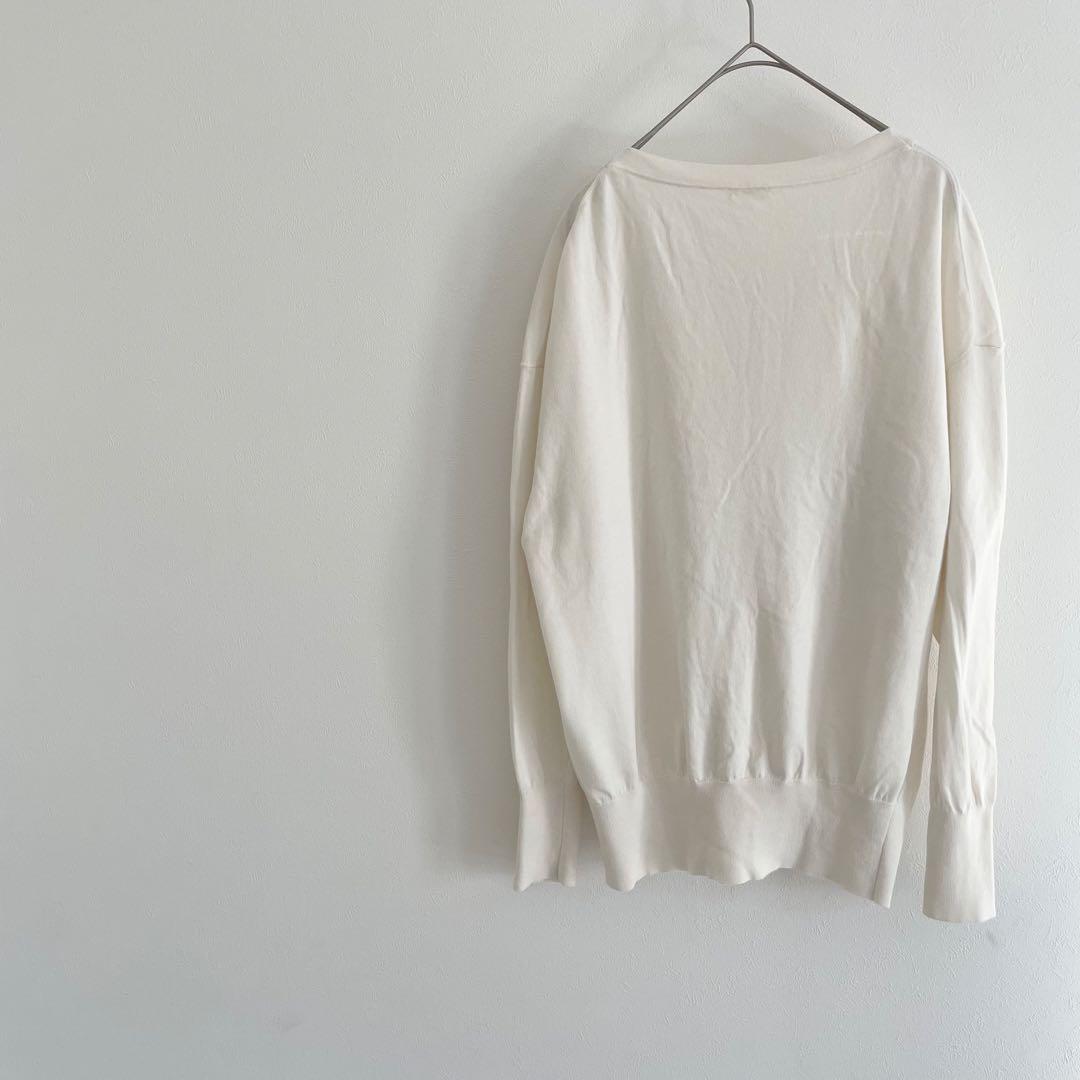 イエナ 美品 IENA コットンニットカーディガン F アイボリー 金ボタン