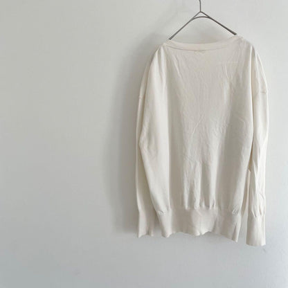 イエナ 美品 IENA コットンニットカーディガン F アイボリー 金ボタン