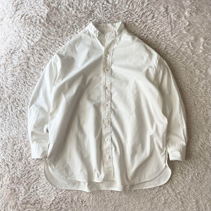 フレームワーク 美品 framework バンドカラーワイドシャツ F 白