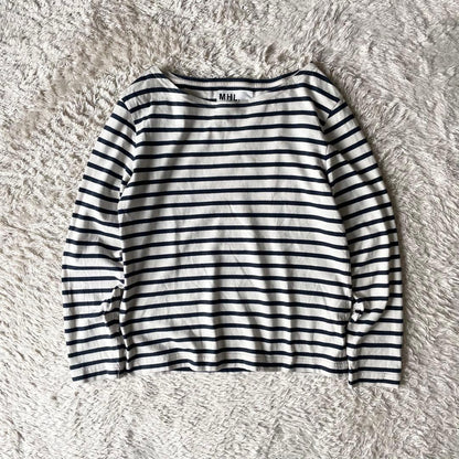 エムエイチエル 美品 MHL カットソー 2 ボーダー