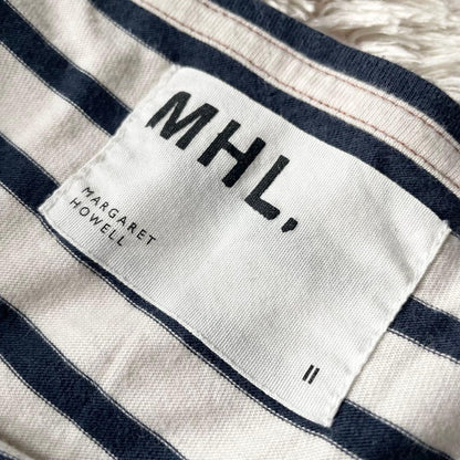 エムエイチエル 美品 MHL カットソー 2 ボーダー