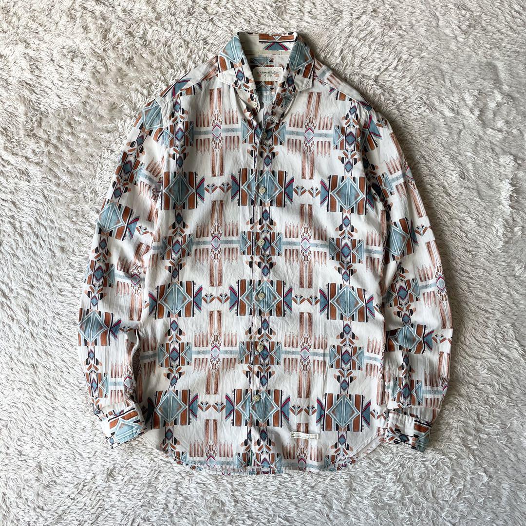 TINTORIA MATTEI 美品 ホリゾンタルカラーシャツ 38 総柄