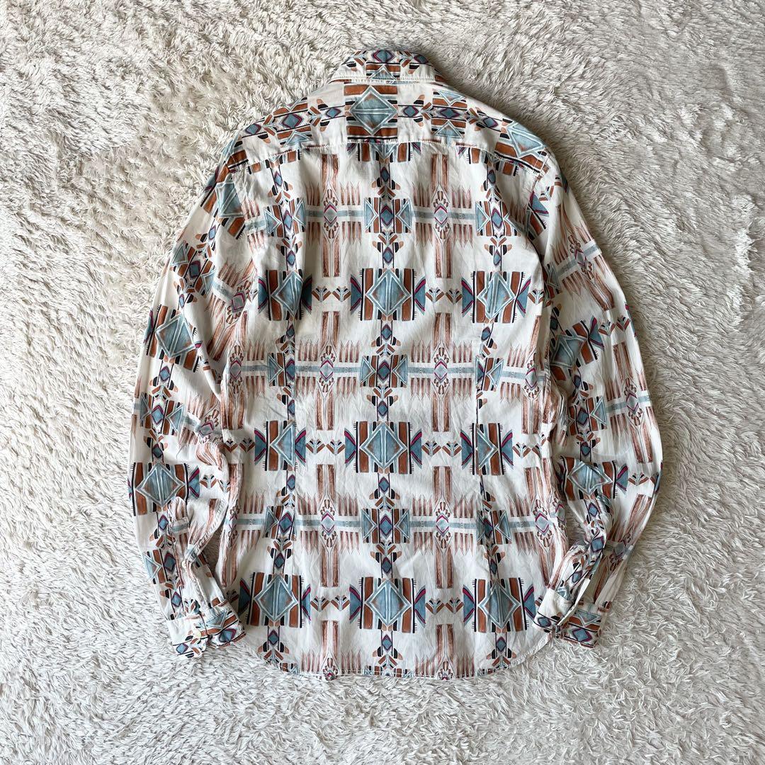 TINTORIA MATTEI 美品 ホリゾンタルカラーシャツ 38 総柄