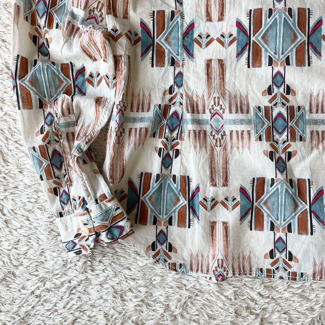 TINTORIA MATTEI 美品 ホリゾンタルカラーシャツ 38 総柄