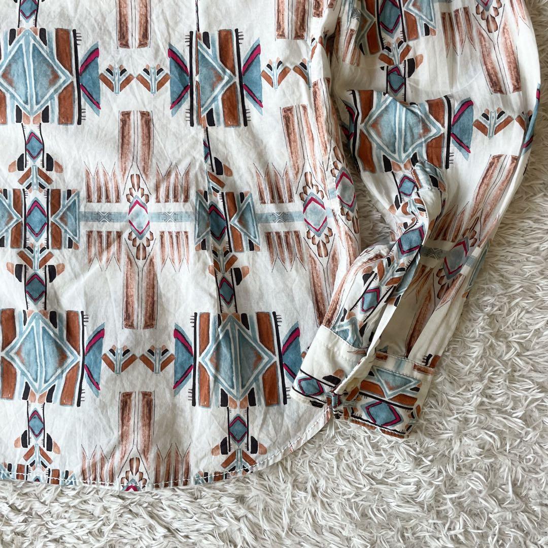 TINTORIA MATTEI 美品 ホリゾンタルカラーシャツ 38 総柄