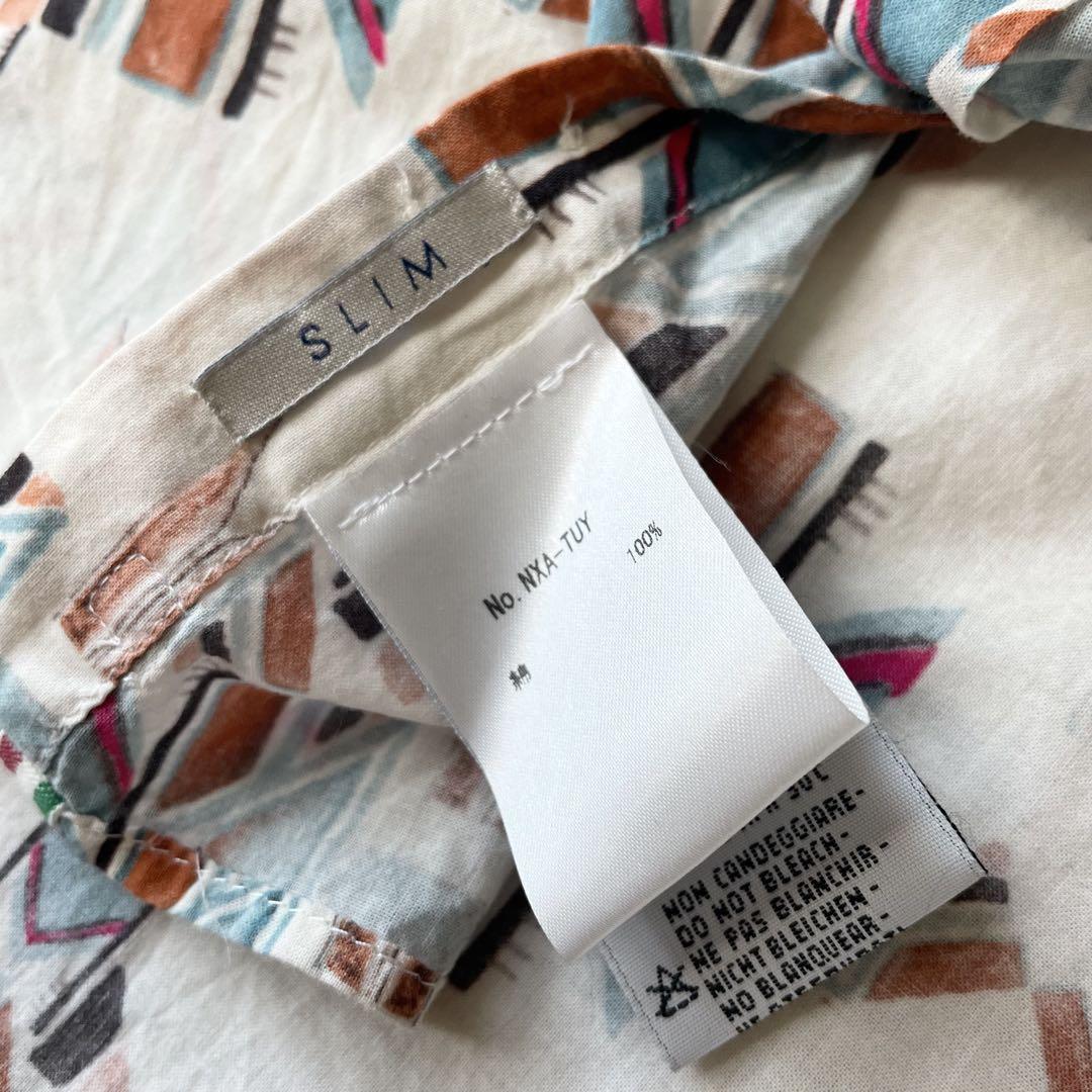 TINTORIA MATTEI 美品 ホリゾンタルカラーシャツ 38 総柄