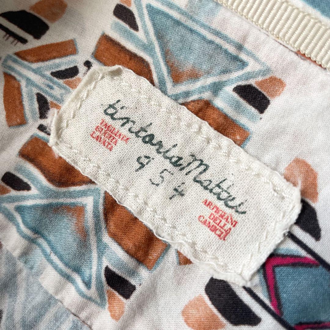 TINTORIA MATTEI 美品 ホリゾンタルカラーシャツ 38 総柄