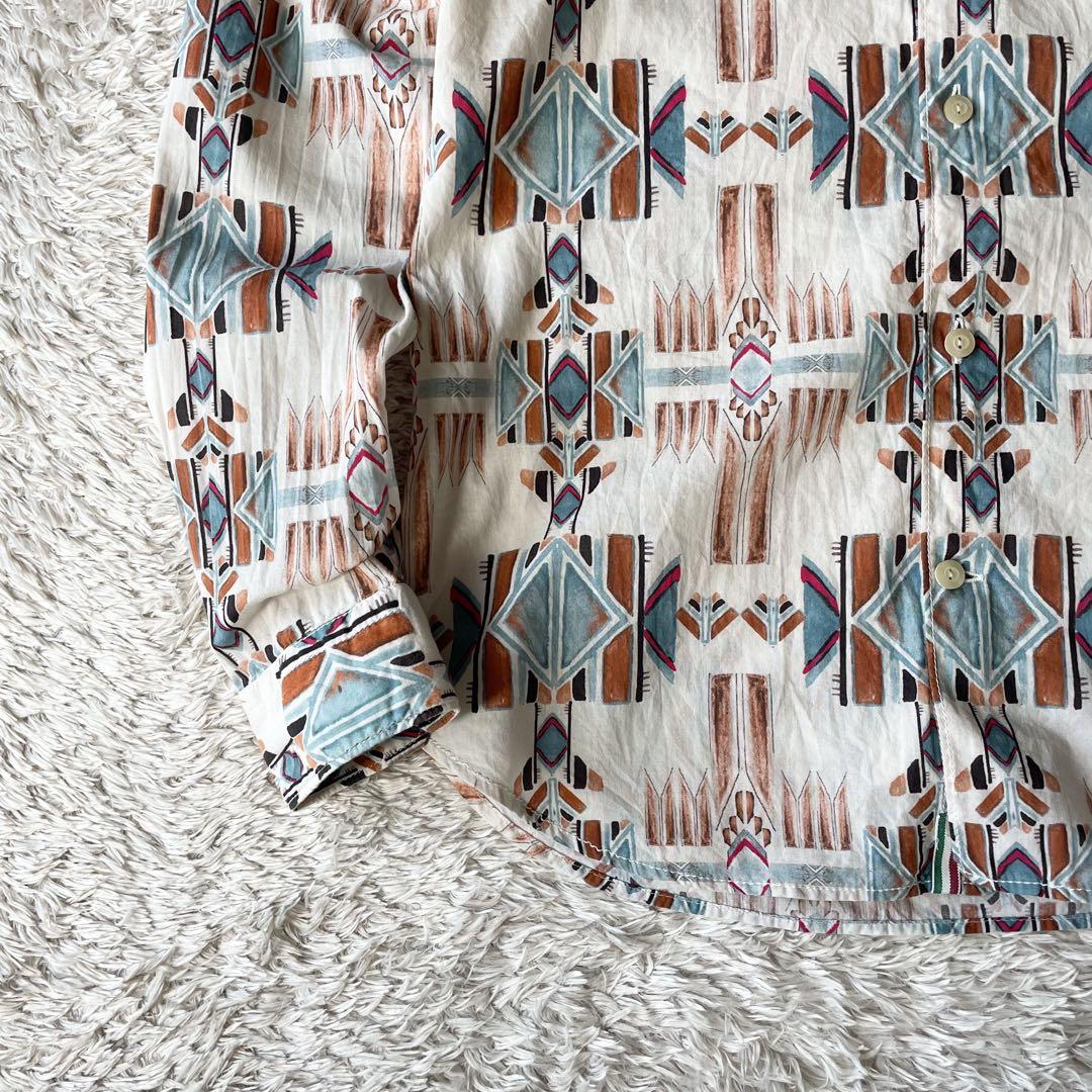 TINTORIA MATTEI 美品 ホリゾンタルカラーシャツ 38 総柄