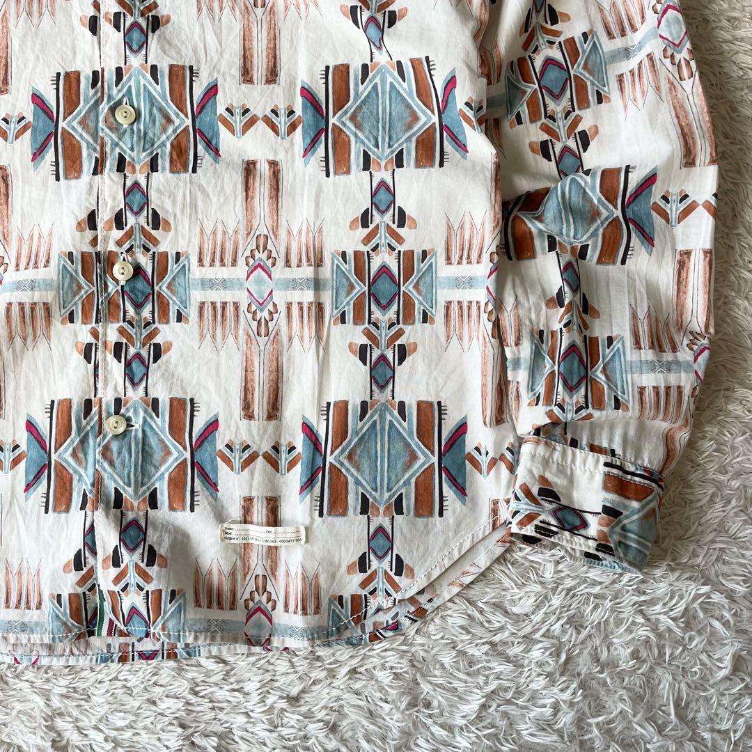 TINTORIA MATTEI 美品 ホリゾンタルカラーシャツ 38 総柄