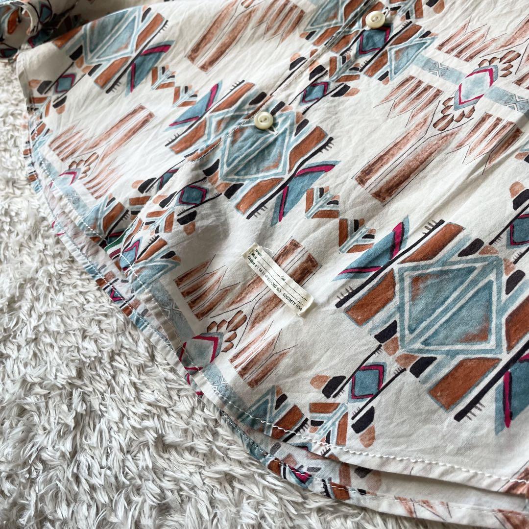 TINTORIA MATTEI 美品 ホリゾンタルカラーシャツ 38 総柄