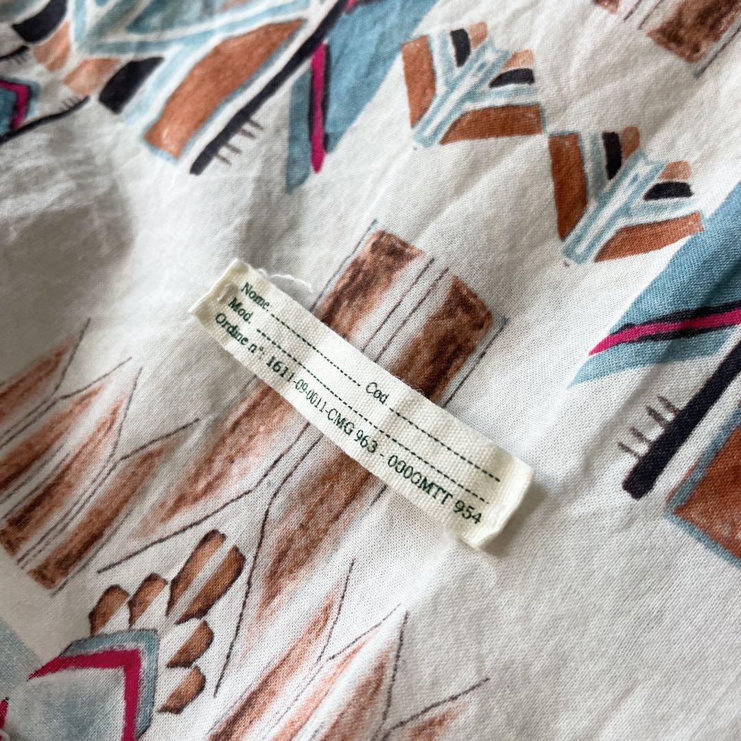 TINTORIA MATTEI 美品 ホリゾンタルカラーシャツ 38 総柄