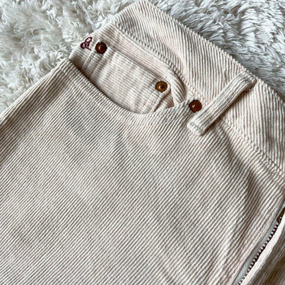 45rpm 美品 コーデュロイの5ポケットパンツ 30 サーモンピンク