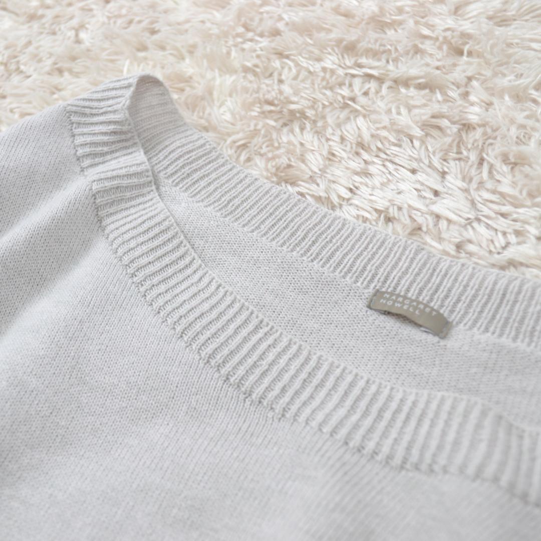 マーガレットハウエル 美品 ハイゲージコットンニットプルオーバー