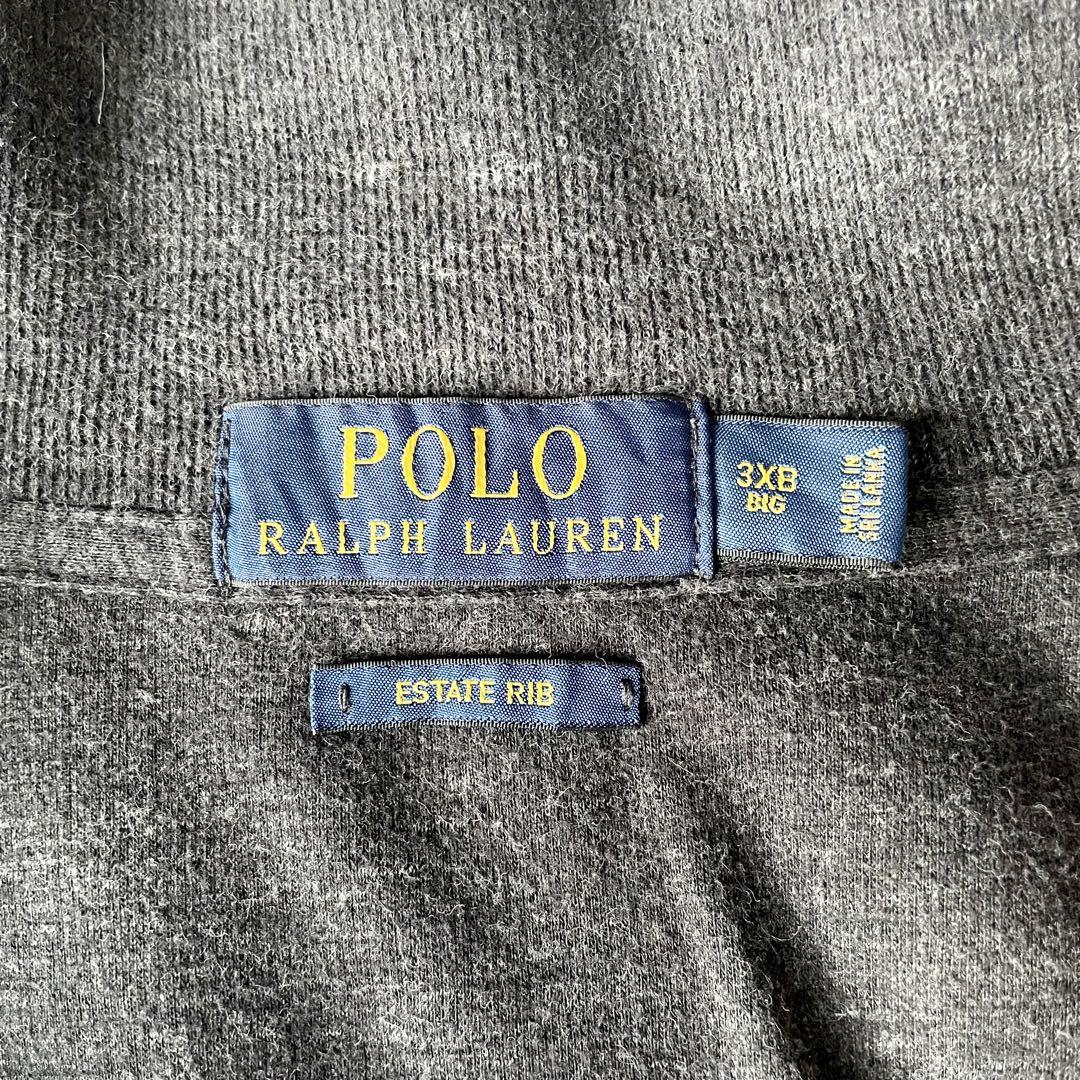 ラルフローレン 美品 estate rib ハーフジップ ストレッチニット