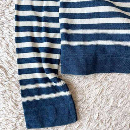 45R 美品 インディゴボーダー カーディガン 1 白紺