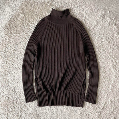 ミズイロインド 美品 mizuiro ind ハイネックウールニット F