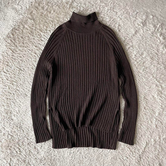 ミズイロインド 美品 mizuiro ind ハイネックウールニット F