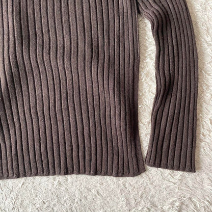 ミズイロインド 美品 mizuiro ind ハイネックウールニット F