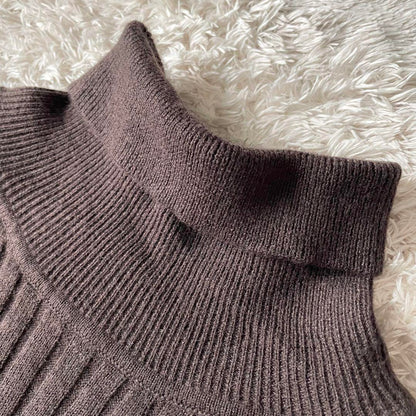 ミズイロインド 美品 mizuiro ind ハイネックウールニット F