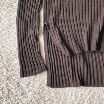 ミズイロインド 美品 mizuiro ind ハイネックウールニット F