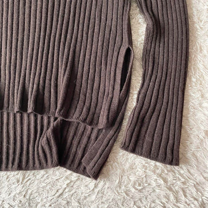 ミズイロインド 美品 mizuiro ind ハイネックウールニット F