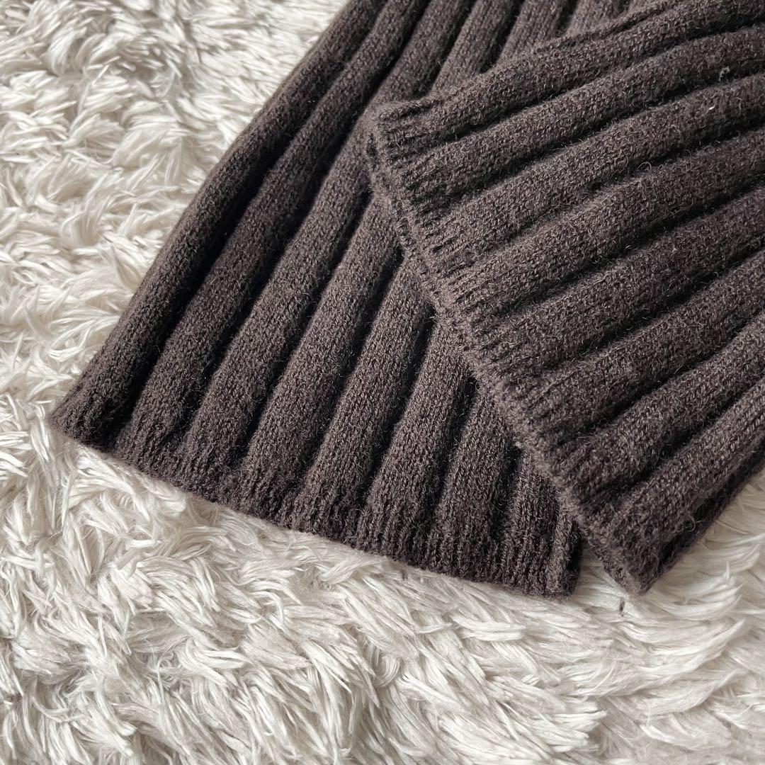 ミズイロインド 美品 mizuiro ind ハイネックウールニット F