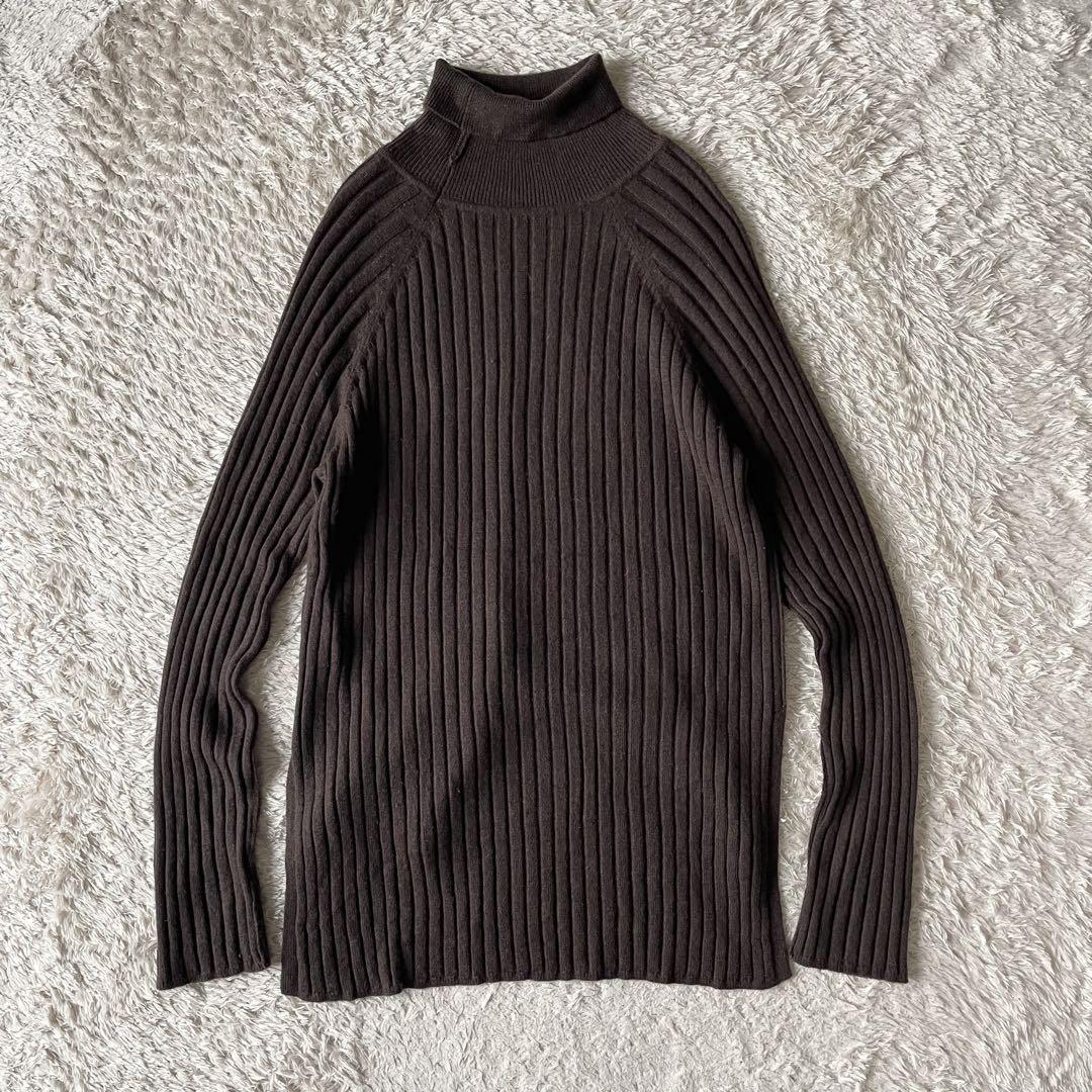 ミズイロインド 美品 mizuiro ind ハイネックウールニット F