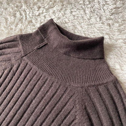 ミズイロインド 美品 mizuiro ind ハイネックウールニット F