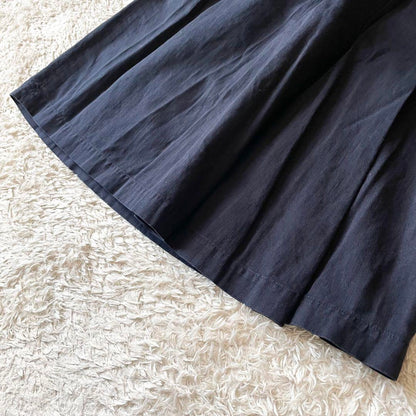45R 美品 コットンリネンチノイージースカート 2 紺