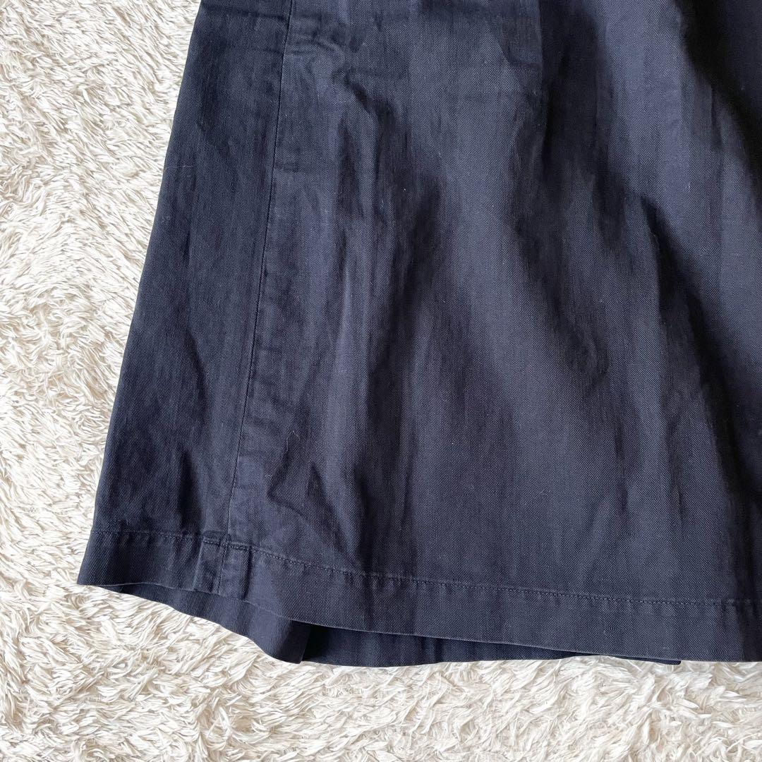 45R 美品 コットンリネンチノイージースカート 2 紺